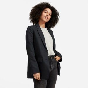 Everlane - The Cotton-Linen Blazer (Midnight)